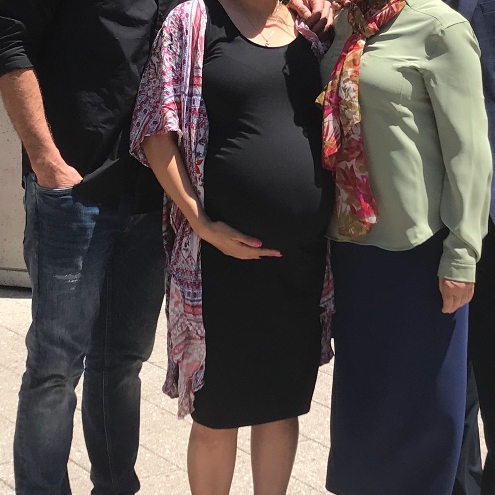 Strapless Black Maternity Dress